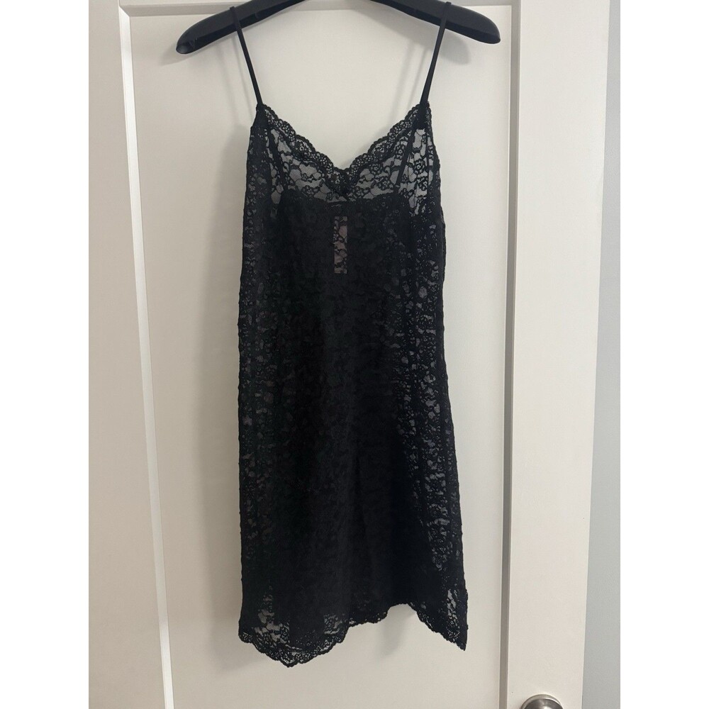 Victoria's Secret Black Lace Slip Dress Medium
